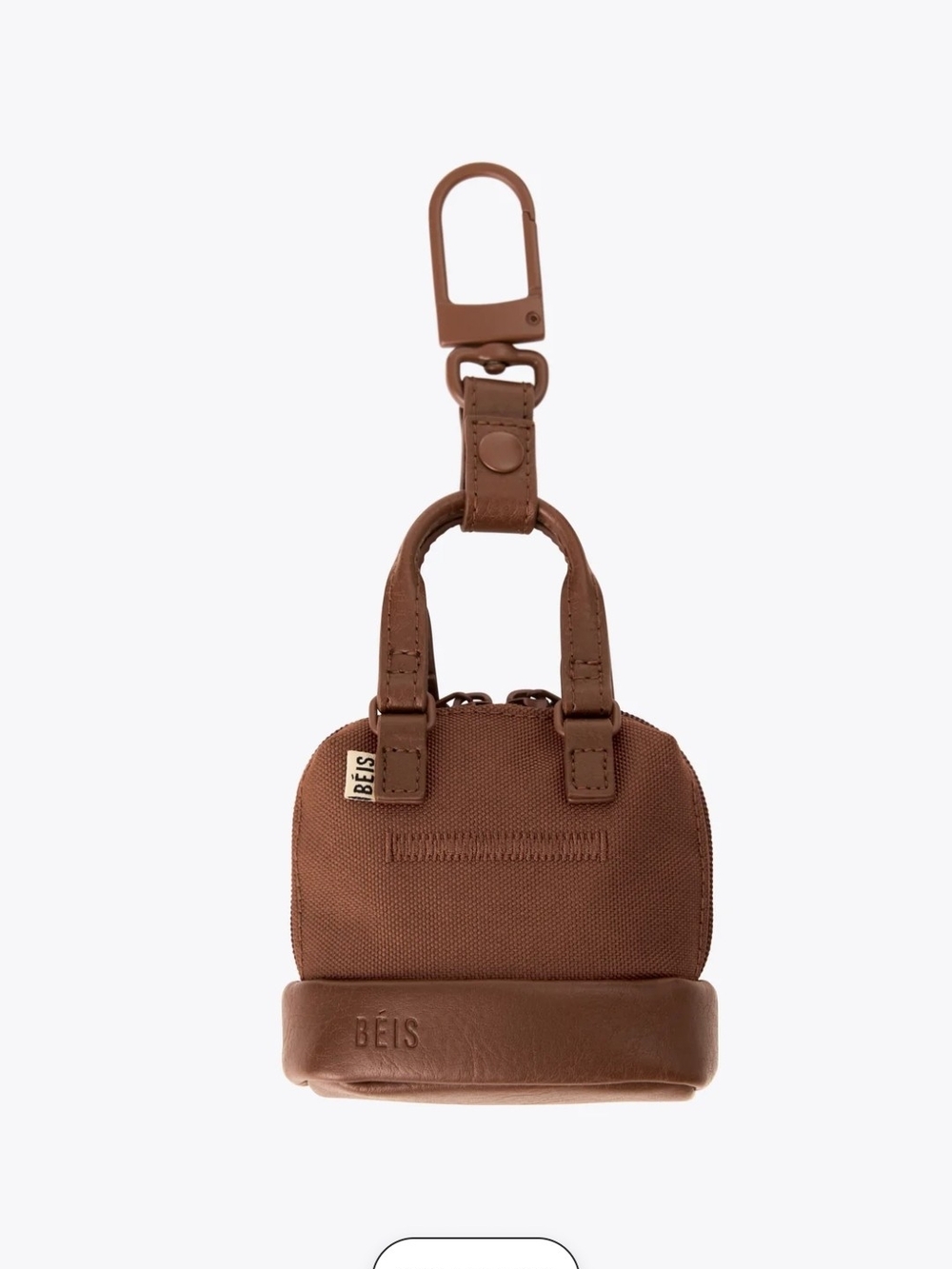 Beis Brown Mini Bag Charm Keychain